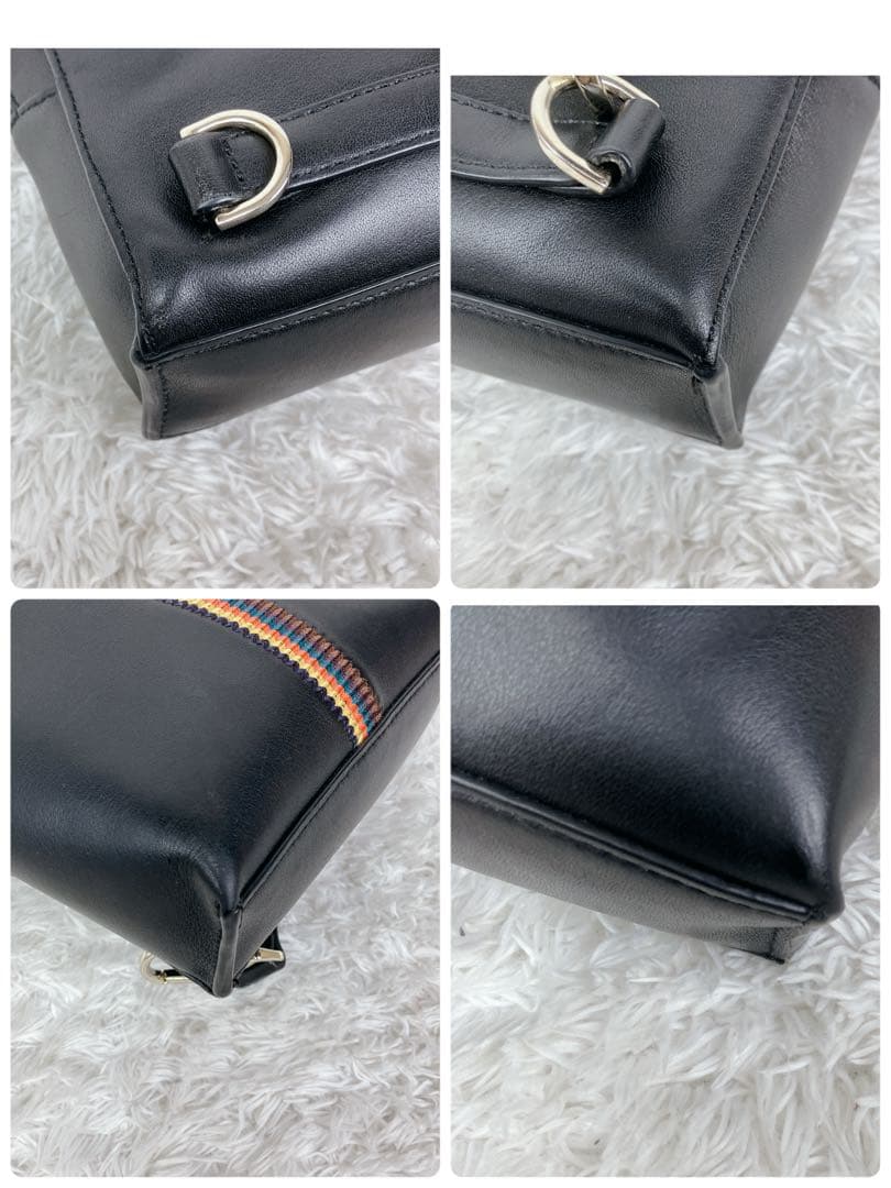 ✨美品✨ポールスミス ボディバッグ エンブロイストライプ柄 レザー ショルダー