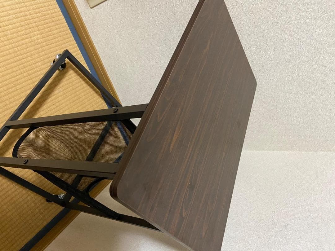 キャスター付き 収納バッグ サイドテーブル コの字型デザイン