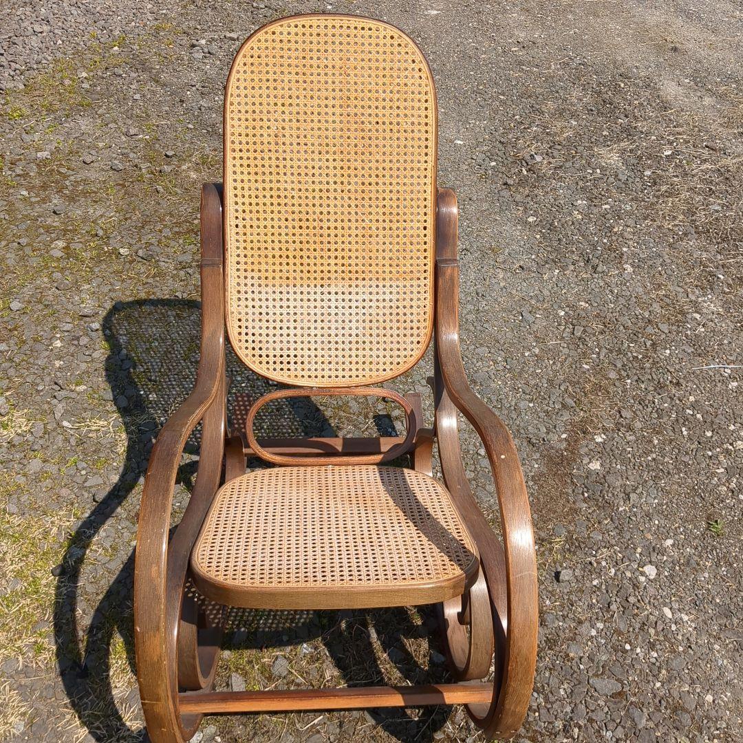 籘　ラタン　ロッキングチェア　ベントウッド　曲げ木　レトロ　アンティーク