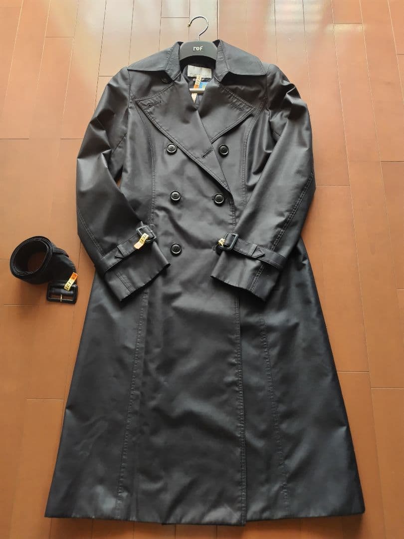 エムプルミエ　ロングトレンチコート　ネイビー