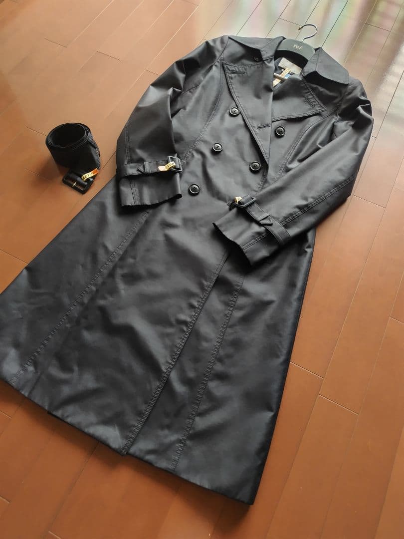 エムプルミエ　ロングトレンチコート　ネイビー