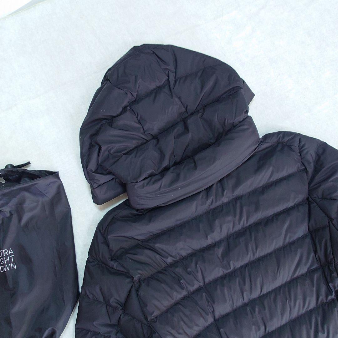 UNIQLO ウルトラライトダウン　ロングコート ブラック　巾着付　ＸＬ