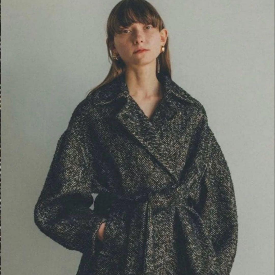 CLANE クラネ　MIX LOOP TWEED BOX COAT ツイード