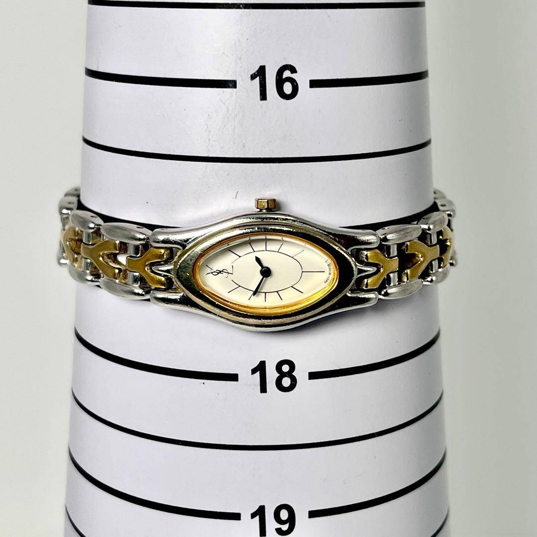 【稼働品】イヴサンローラン クォーツ 腕時計 コンビ 5421-H08314