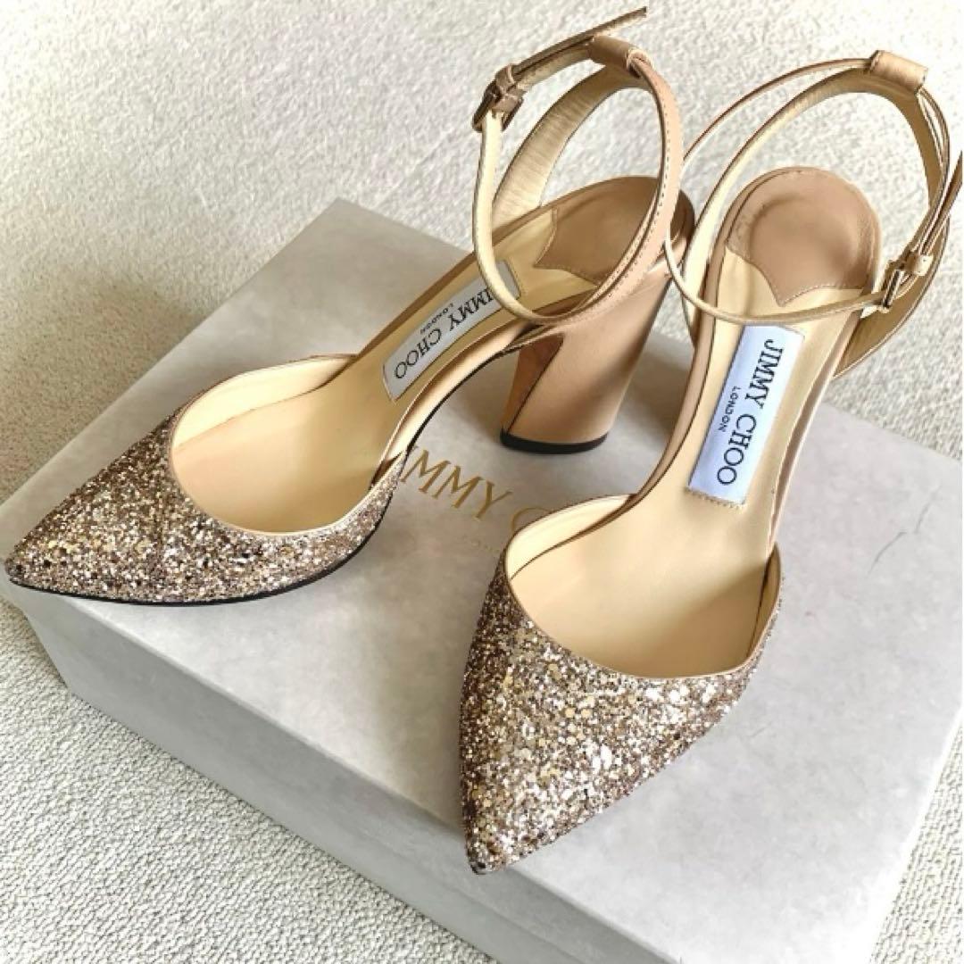 期間限定値下げ！ジミーチュウ jimmychoo グリッターパンプス 36サイズ