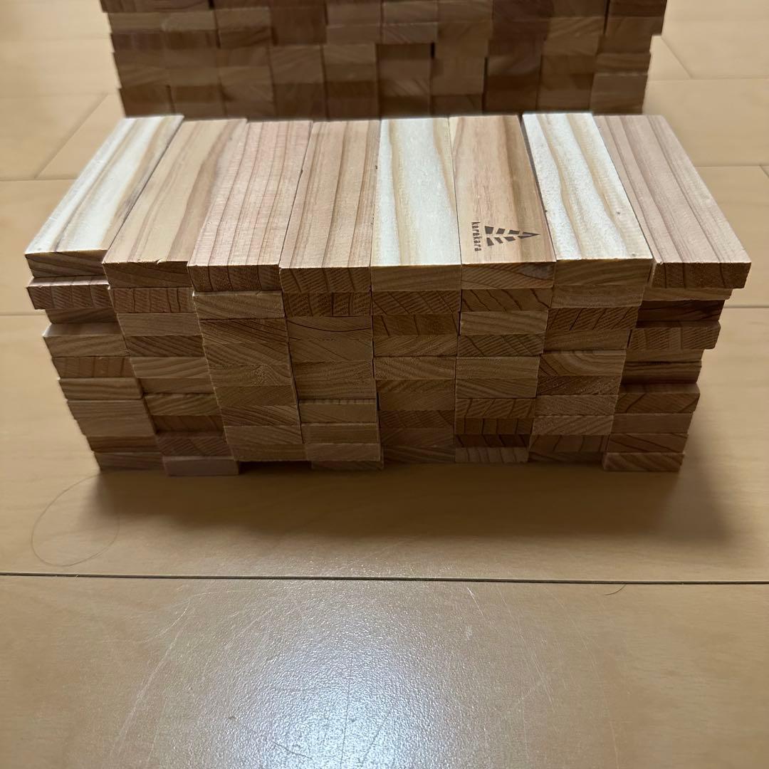 【知育玩具】　天然木積み木　からからつみき108 480枚セット
