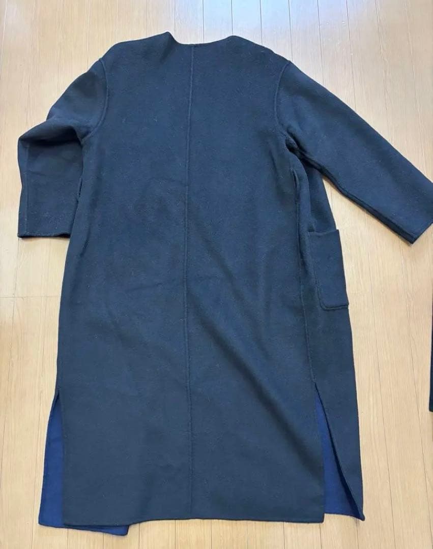 定価約65000円　フレームワーク　リバーシブルロングコート　黒×紺