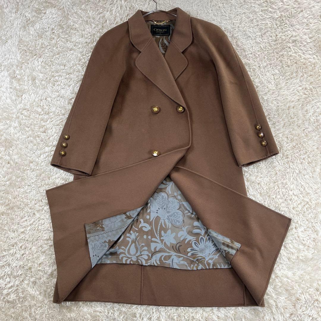Cremona カシミヤ100% ダブル ロングコート 裏地シルク 9号 M