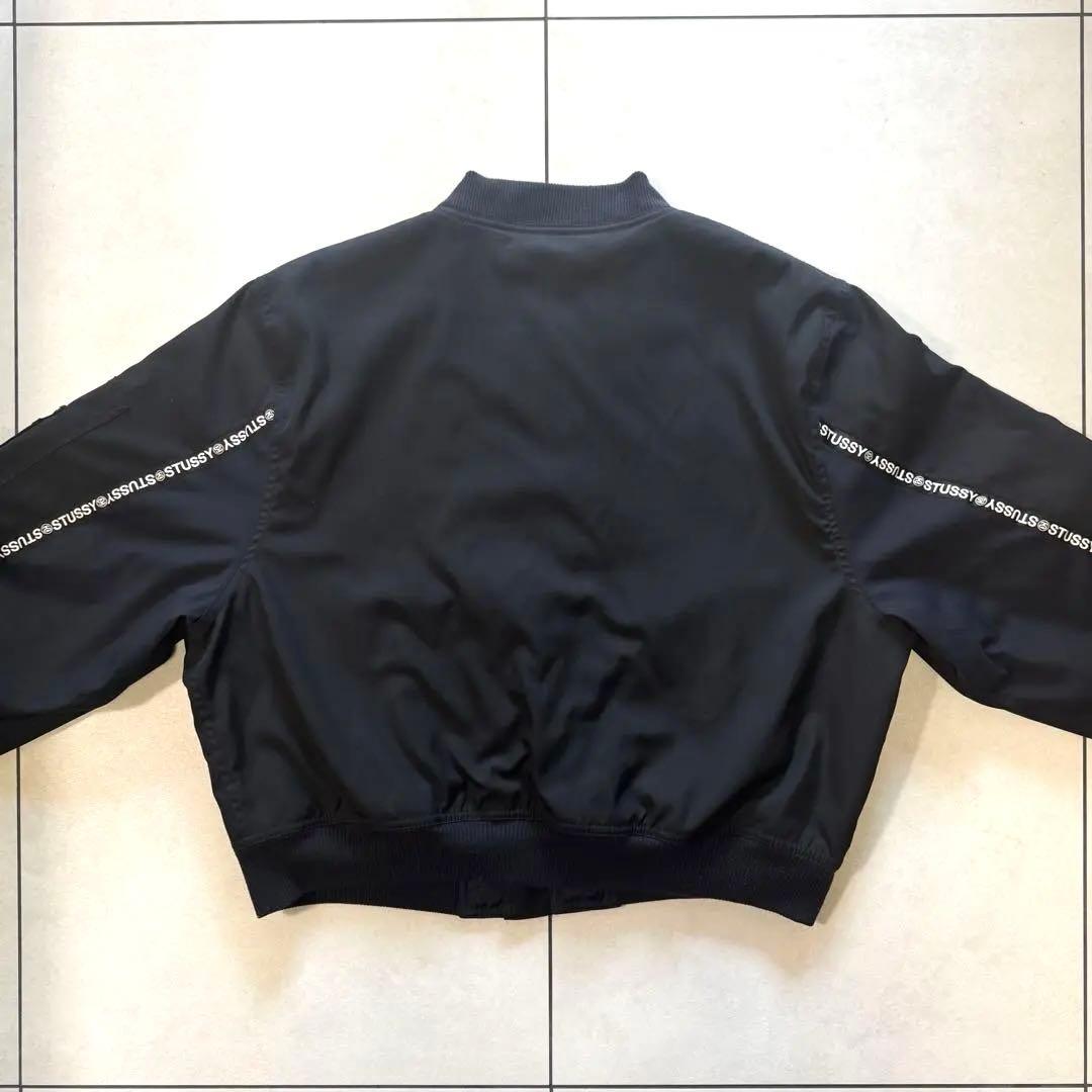 STUSSY MA-1 サイドライン ロゴテープ ジャケット 短丈