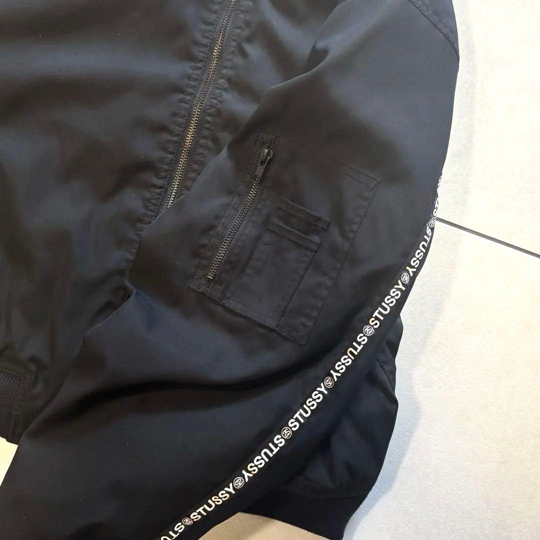 STUSSY MA-1 サイドライン ロゴテープ ジャケット 短丈