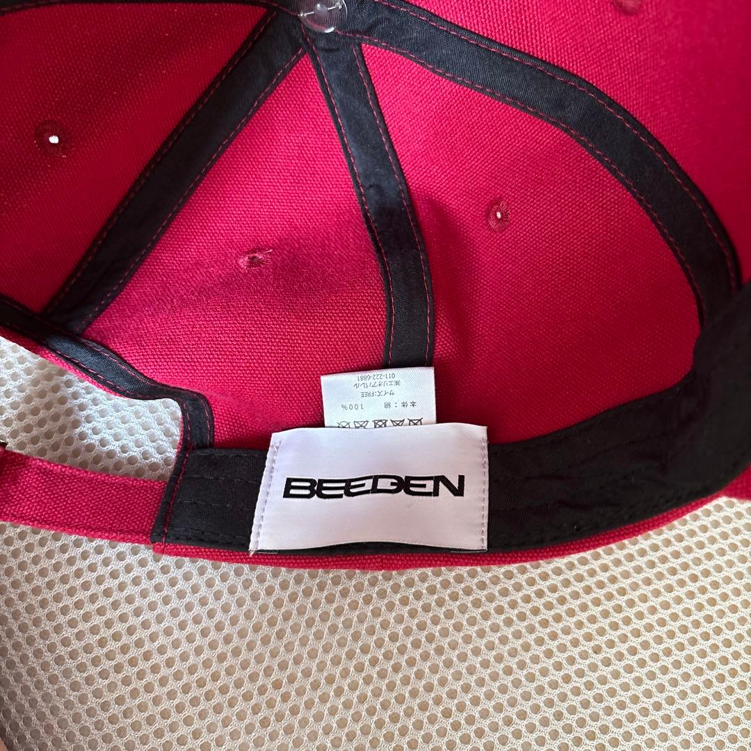 BEEDEN BD STUDS DAMAGE CAP キャップ RED 赤