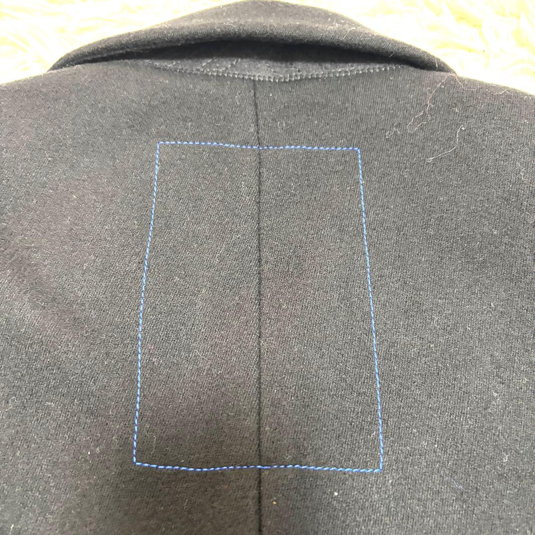 未使用タグ付 バーバリー チェスターコート ロゴボタン マキシ メンズ 黒 46