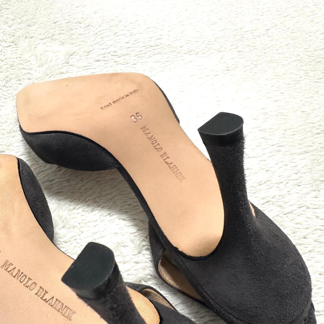 極美品　MANOLO BLAHNIK マノロブラニク　キャロリン　スウェード