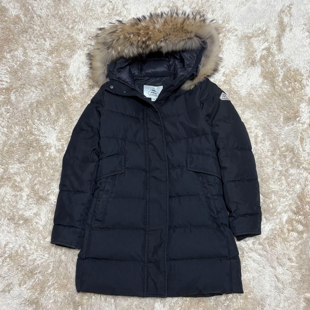 ✨極美品✨ピレネックス グルノーブル リアルファー ダウンコート 36 ブラック