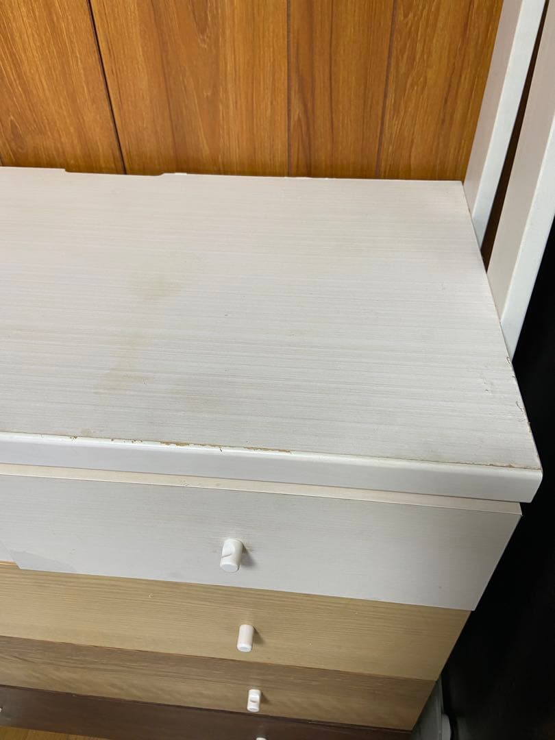 直接引き渡し限定　木製チェスト 4段 5つ引き出し付き　大阪