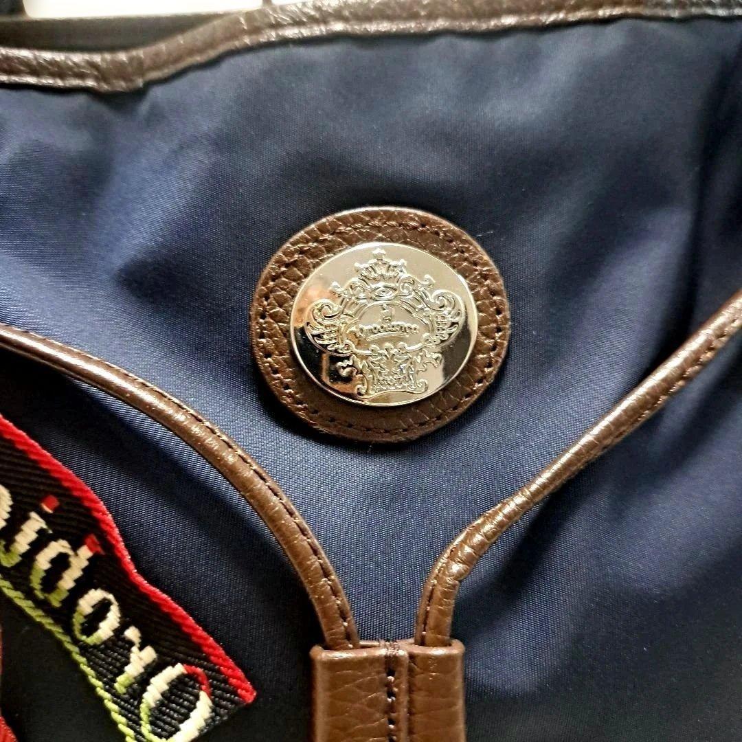 【美品】オロビアンコ トートバッグ ナイロン イタリア製 ARINNA リボン付