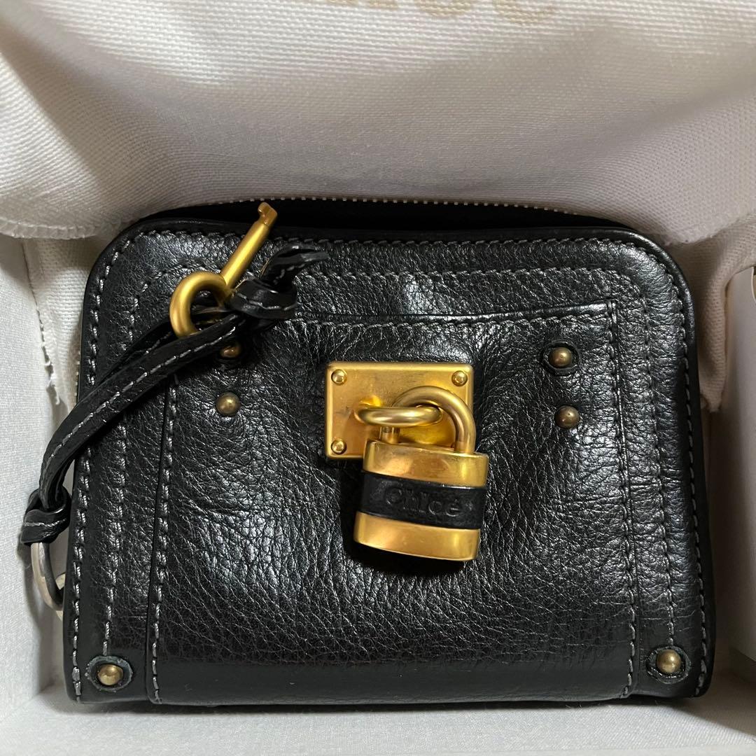 Chloé ブラックレザー 二つ折り財布