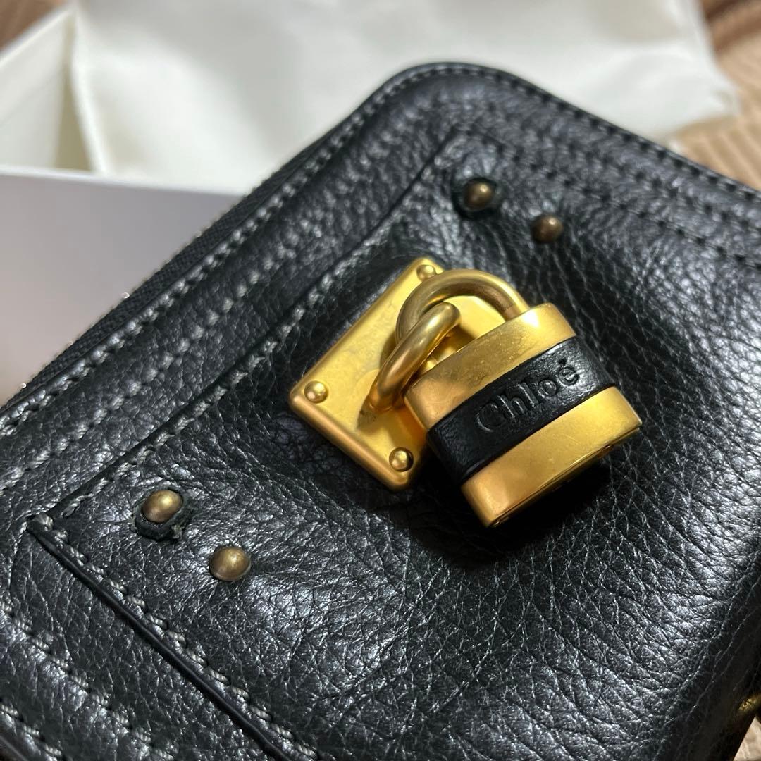 Chloé ブラックレザー 二つ折り財布