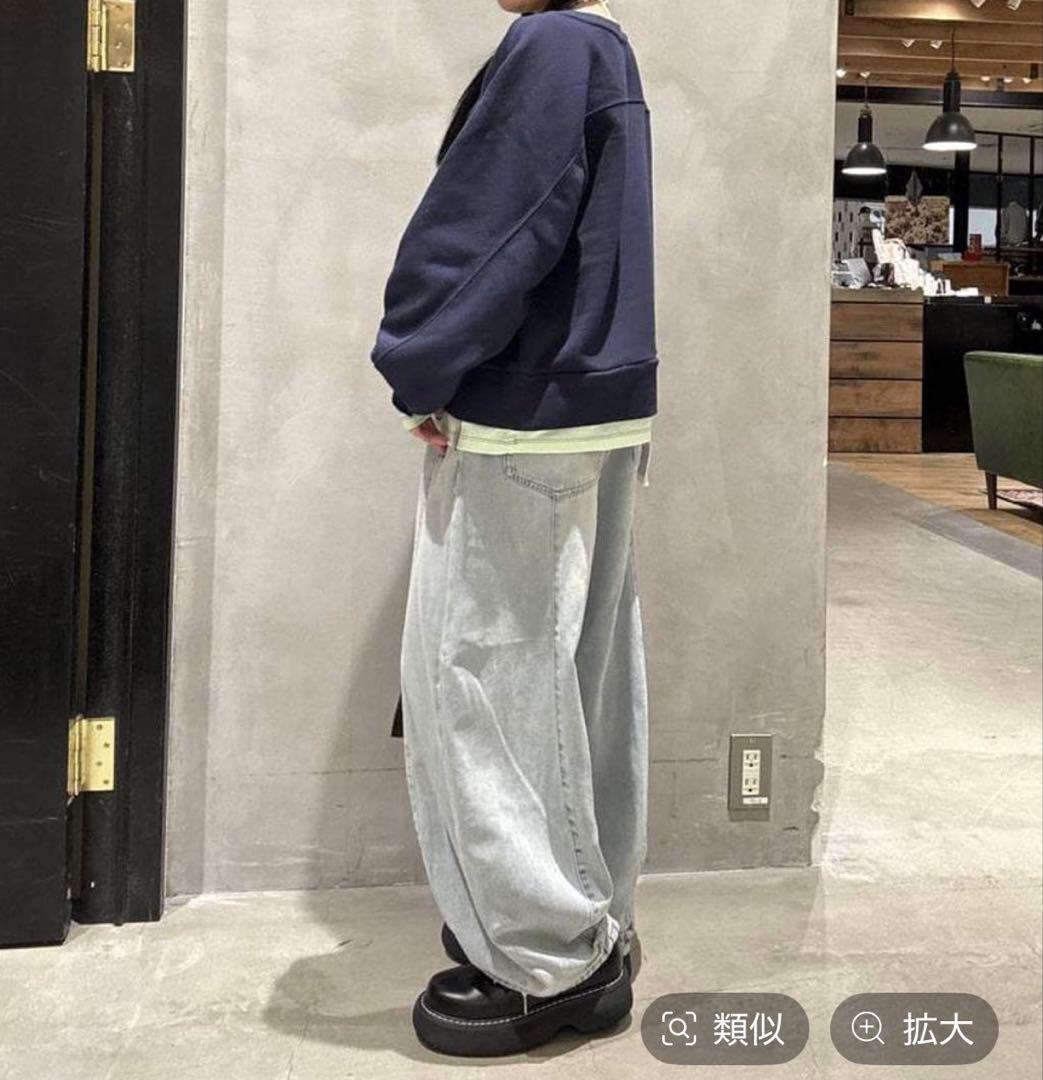 【新品】3Dドロップ デニム パンツ ニコアンド M