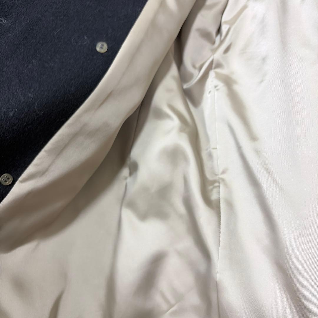 高級 極美品 BURBERRY バーバリー ウール×カシミヤ ダブルコート