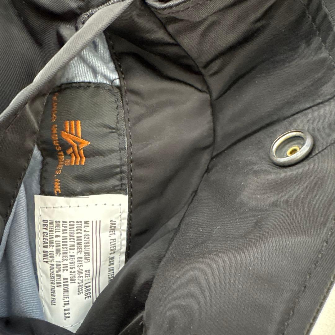 ALPHA INDUSTRIES MA-1 フライトジャケット ブラック L