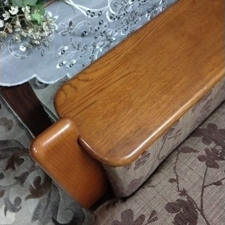 花柄デザイン 2人掛けソファ　国産家具