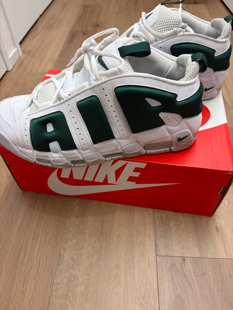 NIKE AIR MORE UPTEMPO ホワイト×グリーン 箱付き 美品
