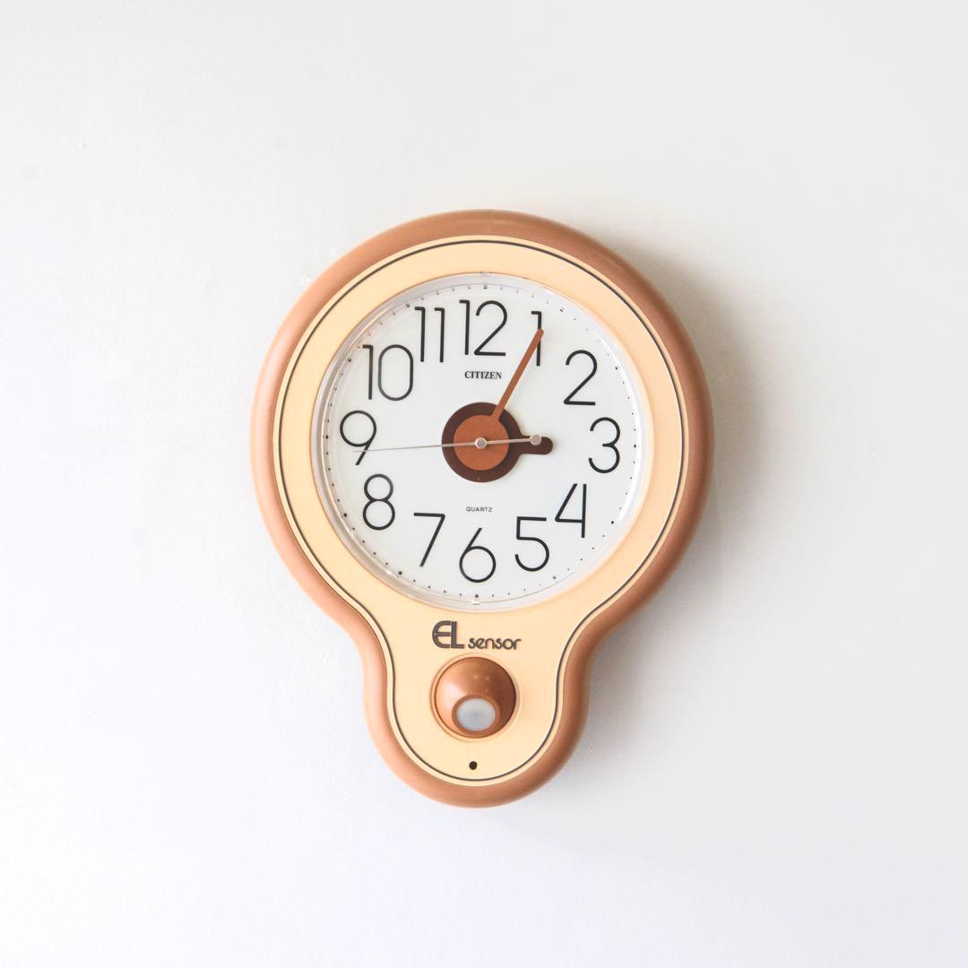 掛時計　CITIZEN EL sensor ポストモダン　レトロ