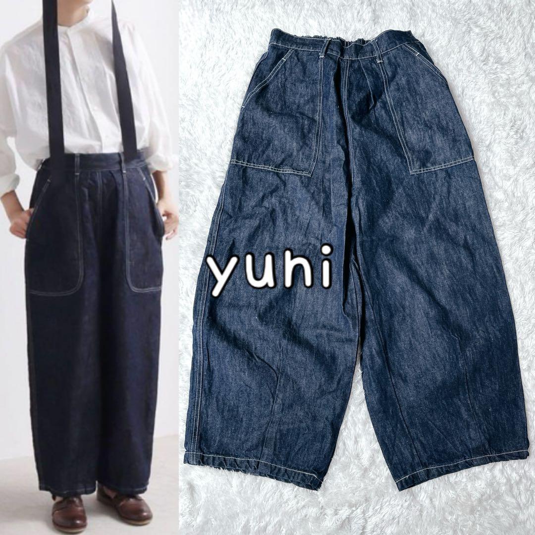 パンツ yuni Cotton Linen denim cocoon pants M