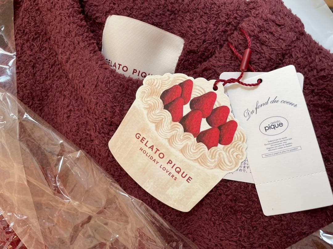 新品　ジェラートピケ　ホリデー　限定　ベア　ハート　ジャガード　ワンピース