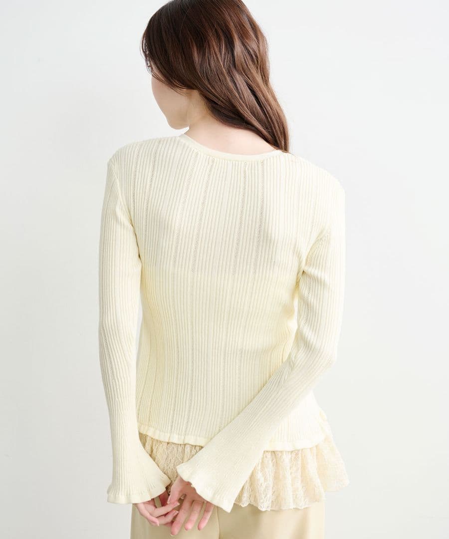 【新品】ココディール　レースドッキングニット