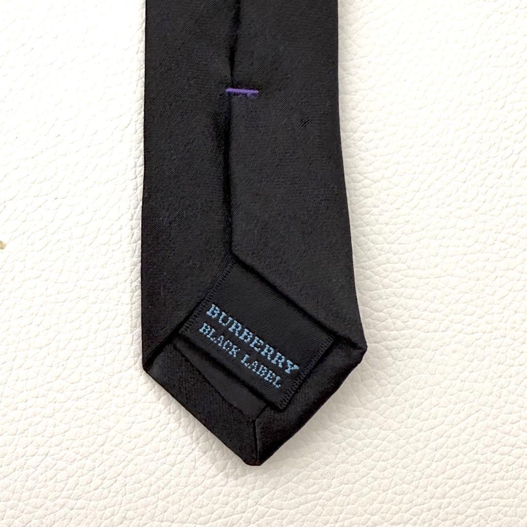 美品✨バーバリー ネクタイ ホースロゴ 冠婚葬祭 無地 黒