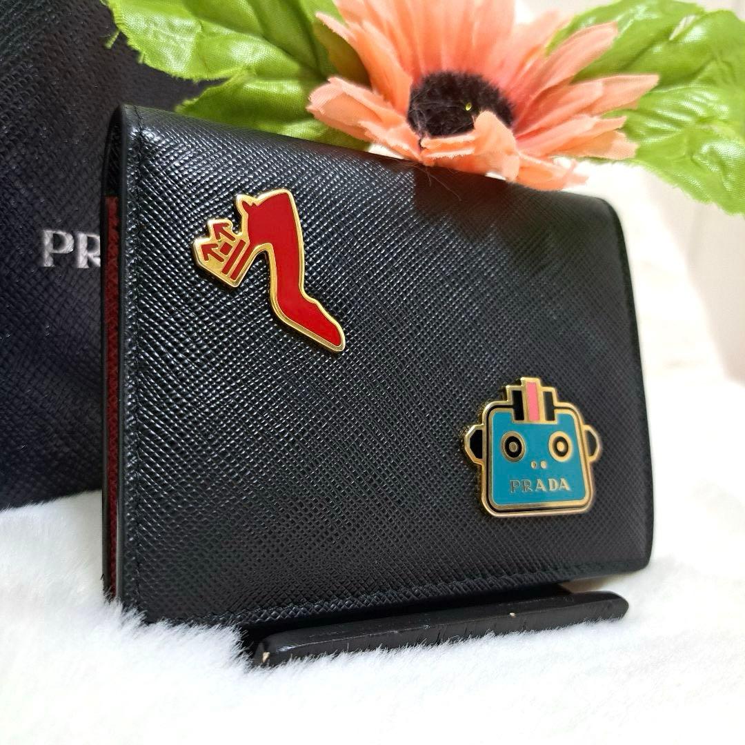 ✨極美品　希少　レア✨プラダ　二つ折り　ロボット　サフィアーノ　バイカラー