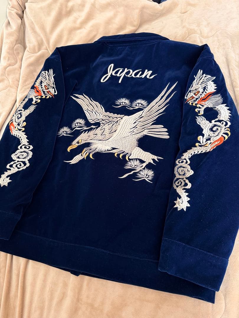 未使用近 別珍 Vintage handmade 龍鷲 日本限定スカジャン 美品