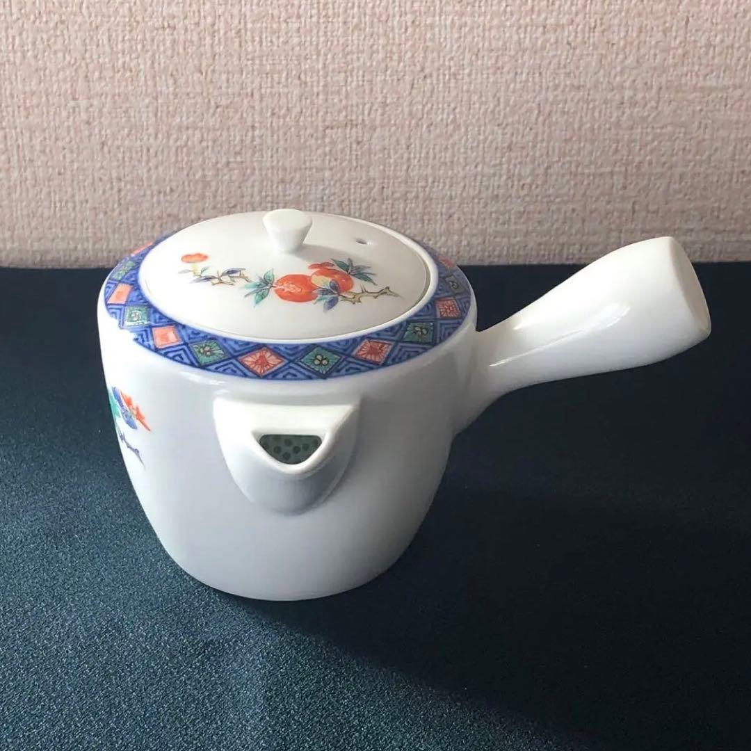酒井田柿右衛門　茶器揃え共箱付き　13代人間国宝【染錦 花実地文 茶器】未使用品
