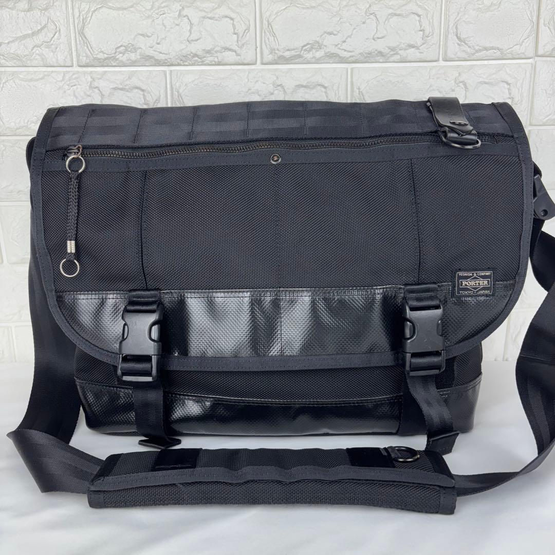 PORTER HEAT MESSENGER BAG(L) ブラック