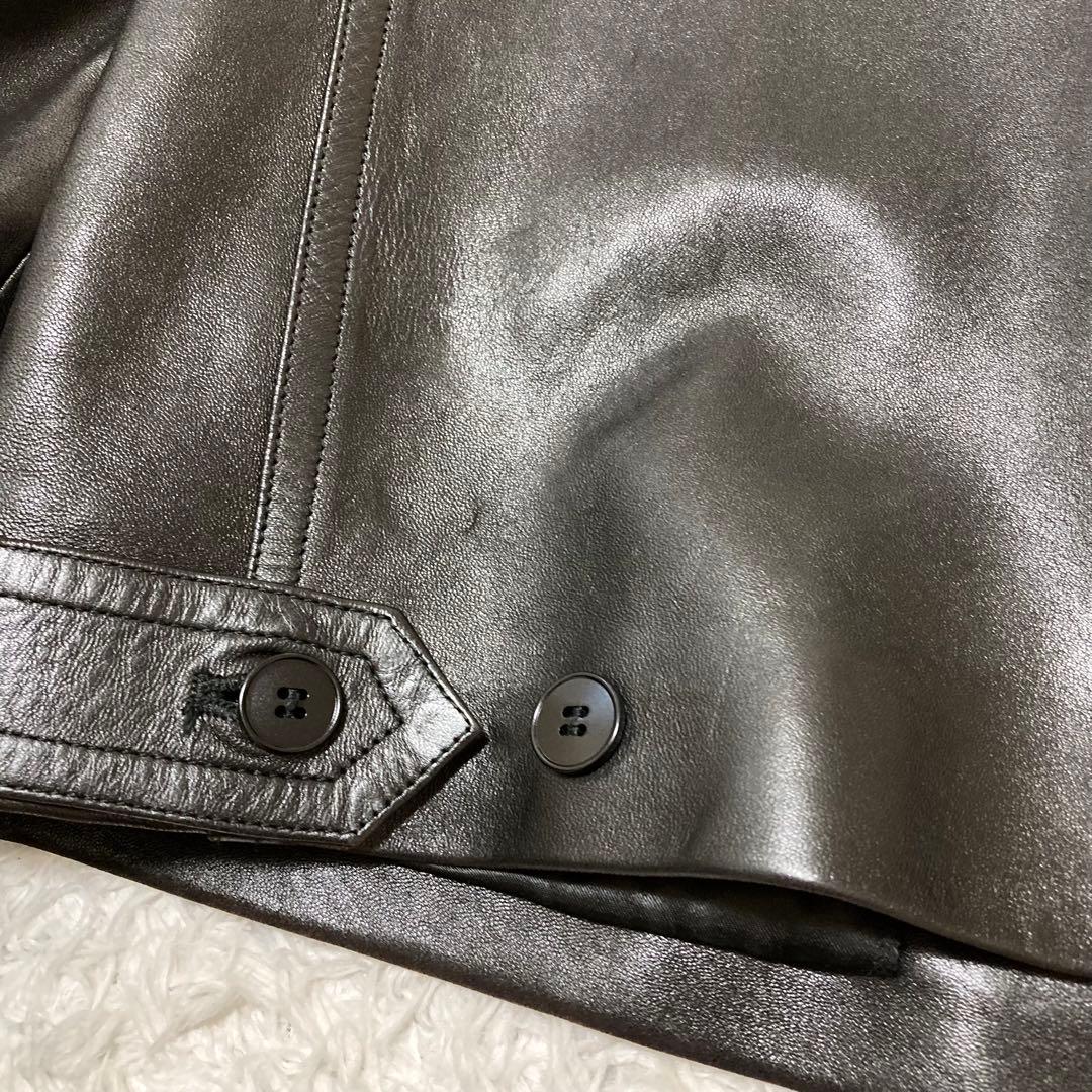 アニエスベー スペシャル ラムレザージャケット ブラック シングル 38