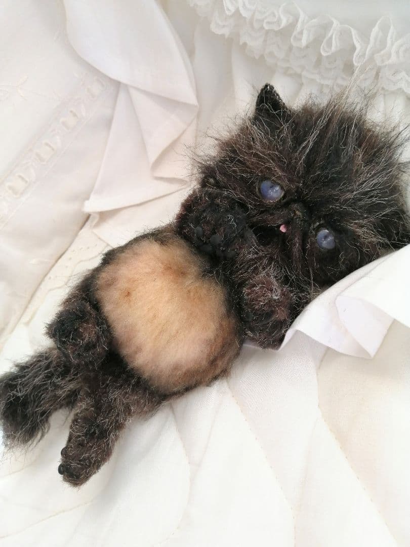 エキゾチックベビー♡子猫ちゃん♡ミックス毛♡アートドール♡ぬいぐるみ♡