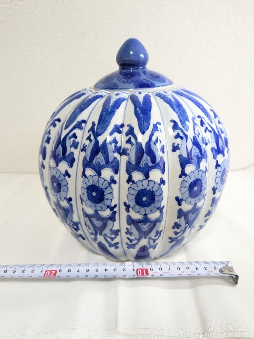 中国 染付 壺 花瓶 花器 置物 オブジェ 小物入れ