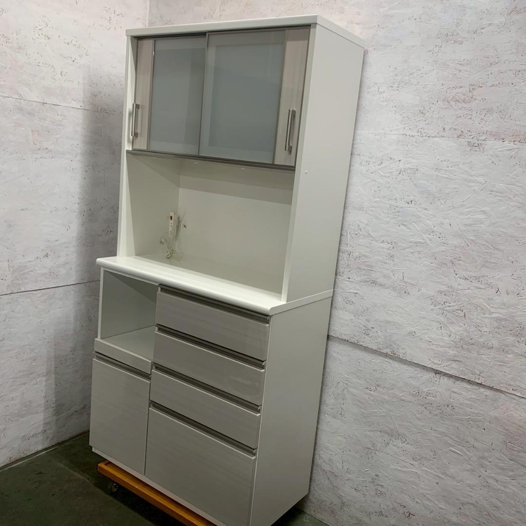 ニトリ キッチンボード ホワイト W1000×D500×H2050 Y2364