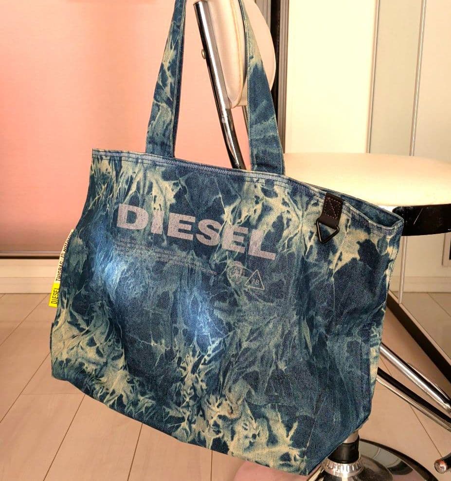 極美品 DIESEL デニム 迷彩 トートバッグ 大容量