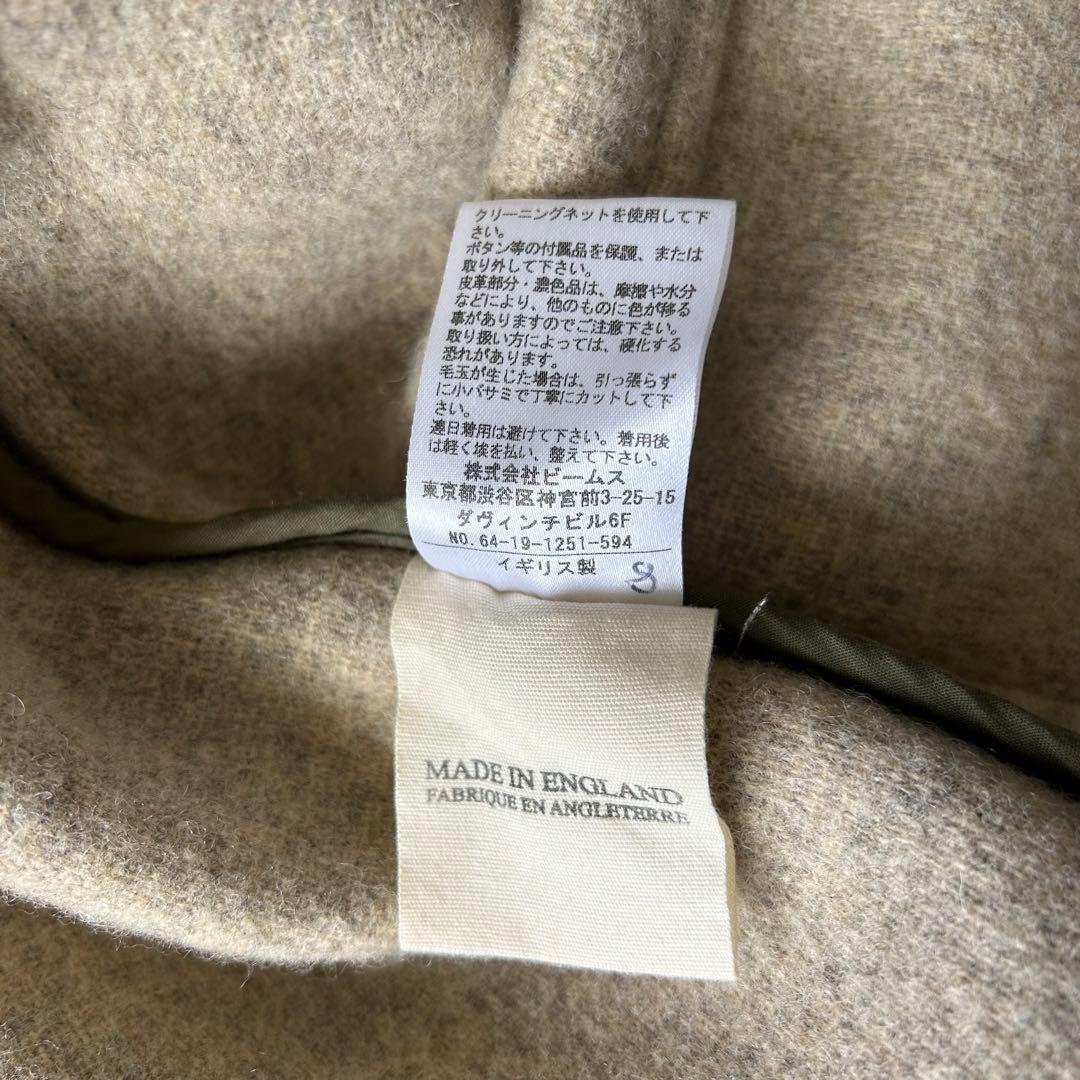 ロンドントラディション ビームス ヘリンボーンダッフルコート 36 グレージュ