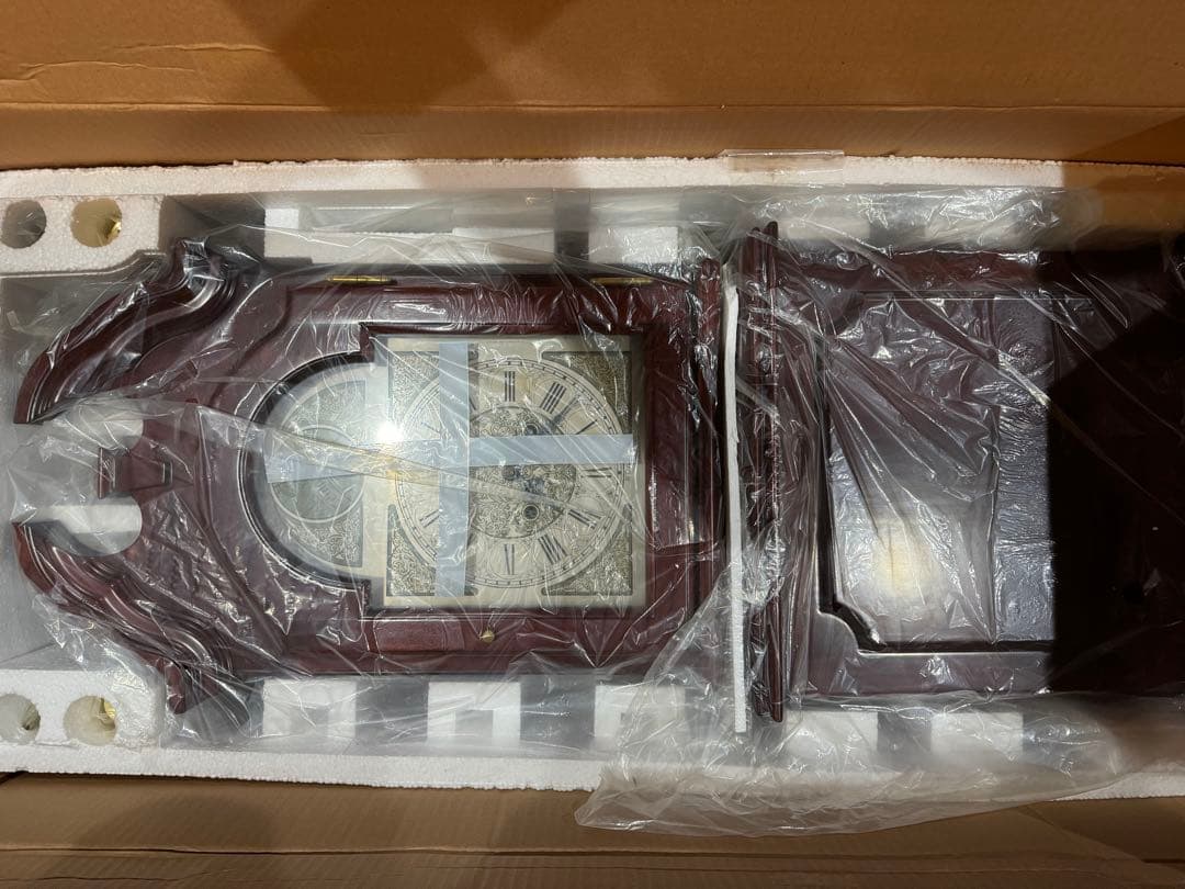 ホールクロック　新品・未使用品　天然木　年代物