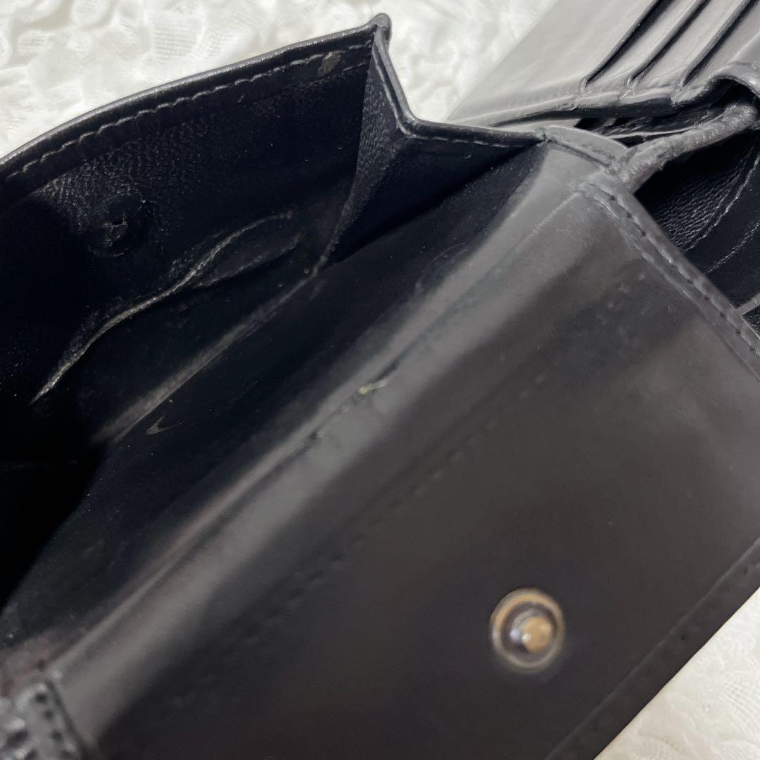 希少✨BOTTEGAVENETA ボッテガヴェネタ二つ折り財布 ブラック　レザー