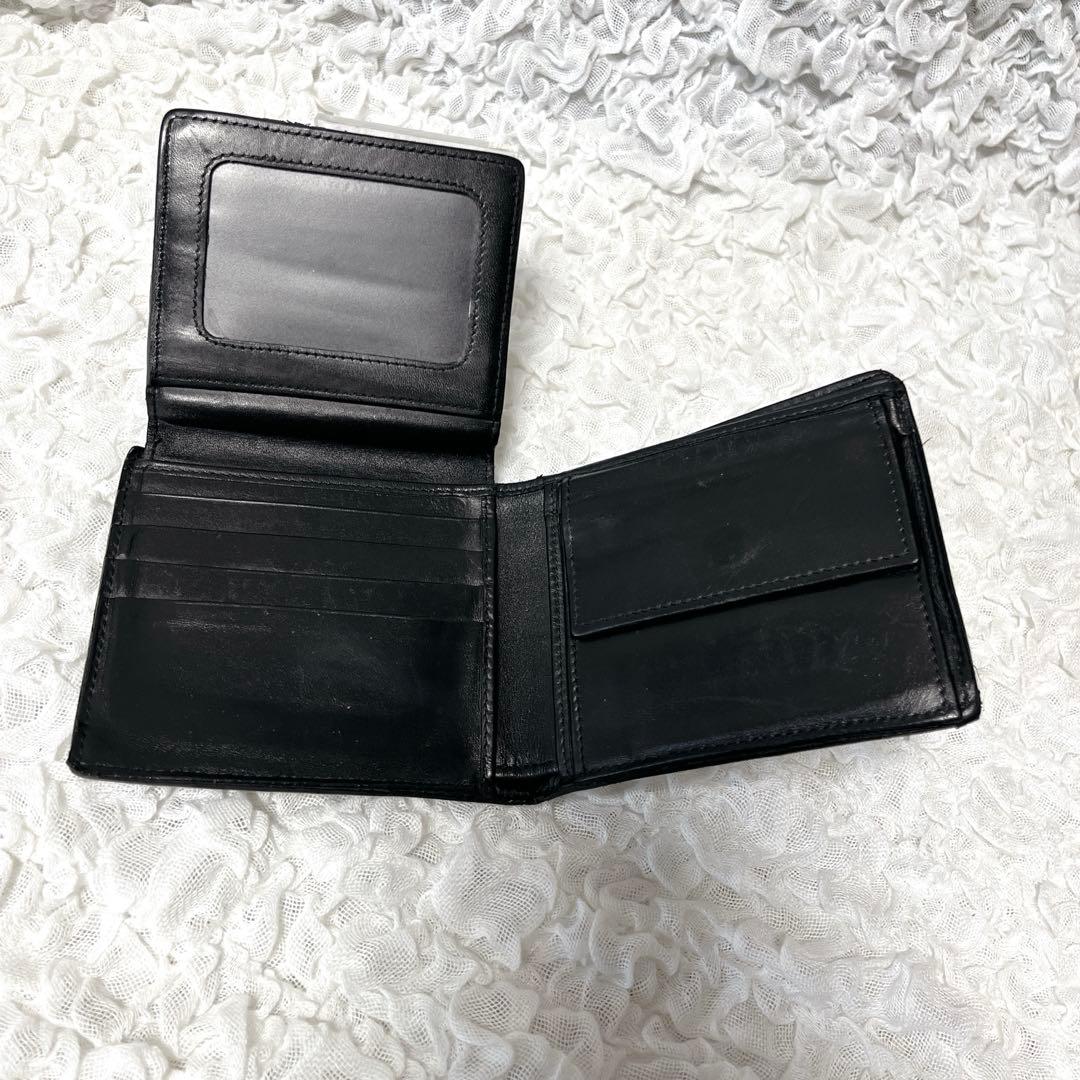 希少✨BOTTEGAVENETA ボッテガヴェネタ二つ折り財布 ブラック　レザー