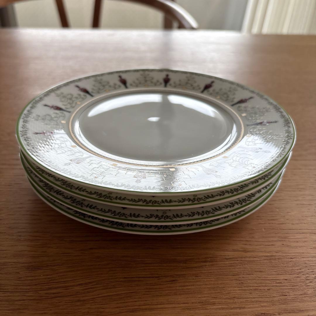 廃盤　希少　ベルナルド　リモージュ　クリスマス柄　プレート　ケーキ皿　4客