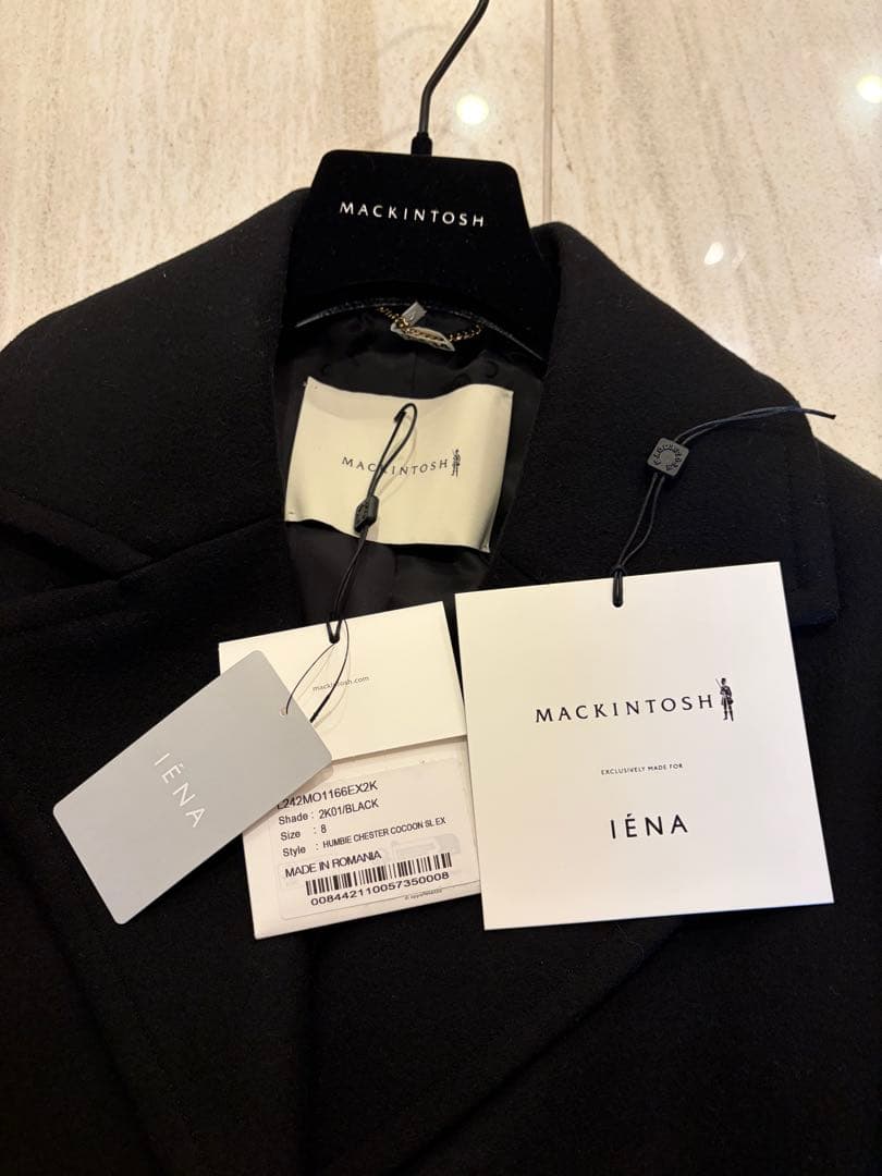 MACKINTOSH 別注HUMBIE チェスターコクーンコートブラック　美品