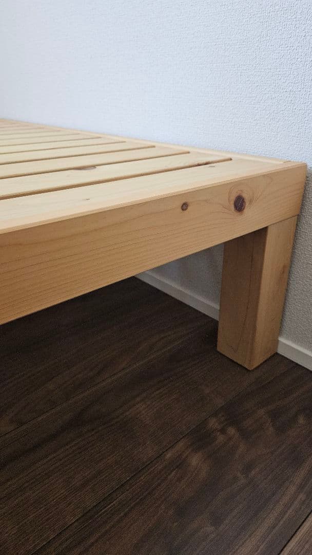 ひのきすのこベッド　セミダブルベッドフレーム