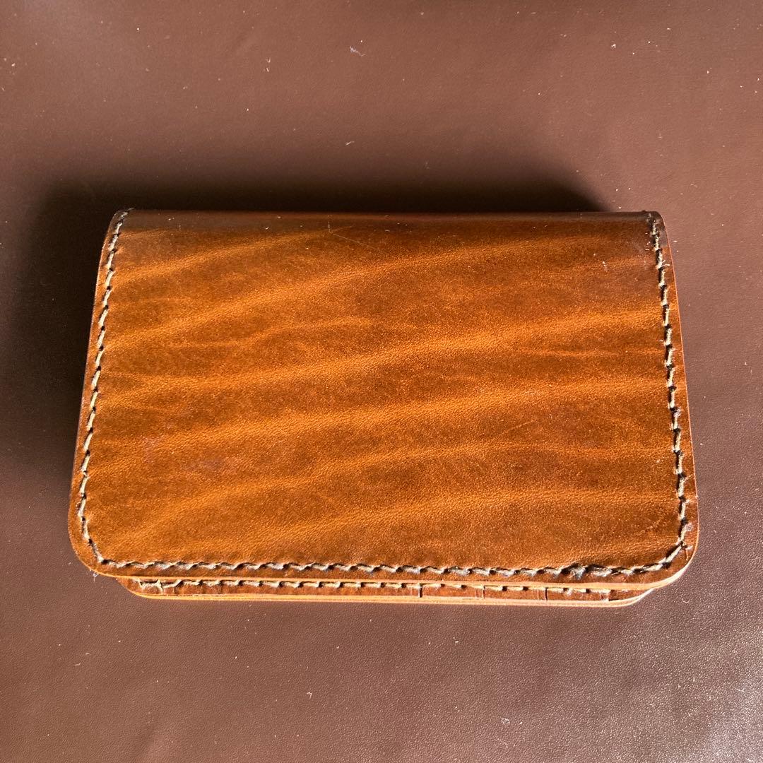 ブラウンレザー 財布　イタリアハンドメイド