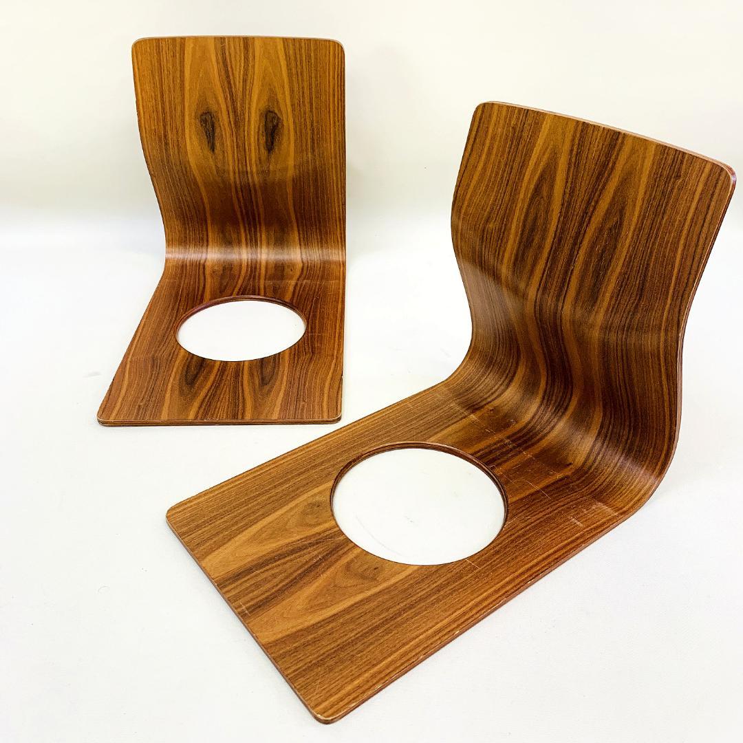 Tendo 天童木工 座椅子 2脚セット 藤森健次 曲木 ケヤキ ローズウッド⑦